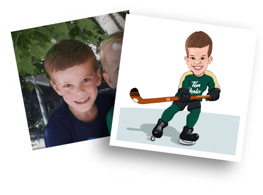 Before/After Boy Caricature