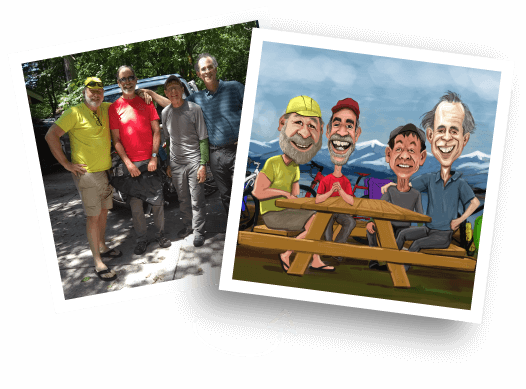 Before/After Group Caricature
