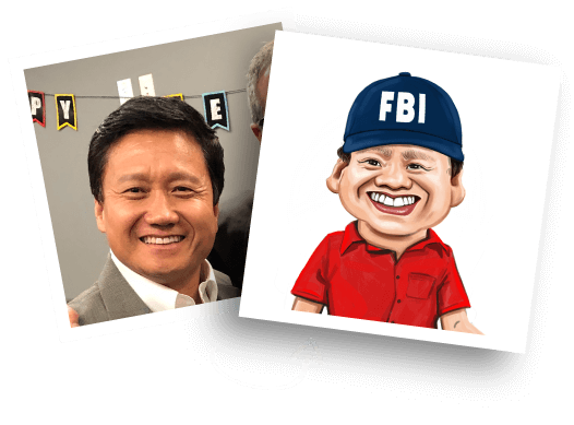 Before/After Police Caricature