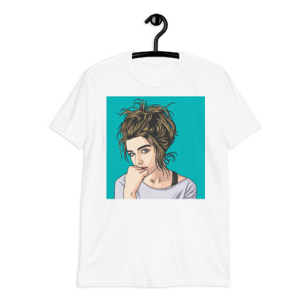 Student Caricature Drawing on T-shirt Print